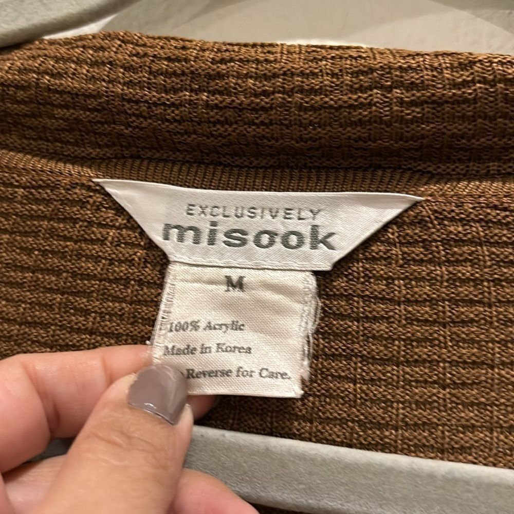 Misook Cardigan Sweater Blazer Bling Buttons Luxury M​​​​​​​​​​​​​​​​ - Picture 2 of 11